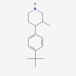 molecular formula C16H25N B8492638 4-(p-Tert.-butylphenyl)-3-methylpiperidine 