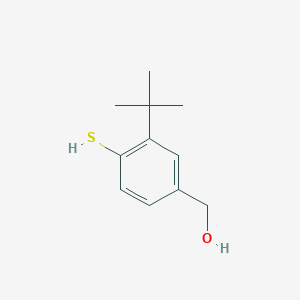 molecular formula C11H16OS B8492655 (3-tert-Butyl-4-mercapto-phenyl)methanol 