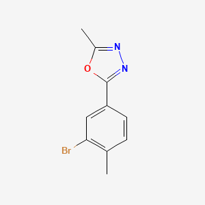 molecular formula C10H9BrN2O B8492682 2-(3-Bromo-4-methylphenyl)-5-methyl-1,3,4-oxadiazole CAS No. 148672-45-1