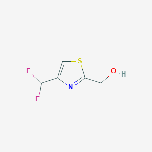 molecular formula C5H5F2NOS B8492751 2-Thiazolemethanol, 4-(difluoromethyl)- 