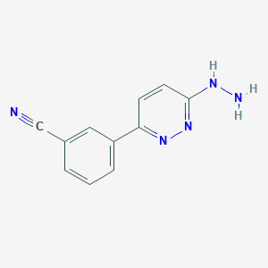 molecular formula C11H9N5 B8492814 3-(6-Hydrazino-pyridazin-3-yl)-benzonitrile CAS No. 1022091-94-6