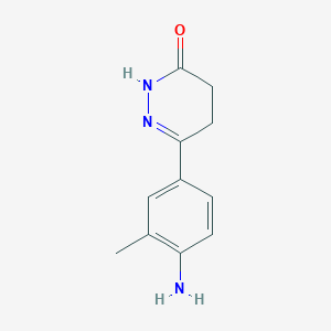 molecular formula C11H13N3O B8492833 6-(4-Amino-3-methylphenyl)-4,5-dihydropyridazin-3(2H)-one CAS No. 84313-98-4