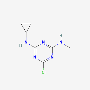 molecular formula C7H10ClN5 B8492909 2-Cyclopropylamino-4-methylamino-6-chloro-s-triazine 