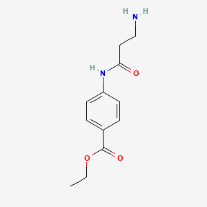 molecular formula C12H16N2O3 B8492955 4-(3-Aminopropionylamino)benzoic acid ethyl ester 