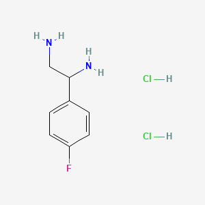 molecular formula C8H13Cl2FN2 B8493051 1-(4-Fluorophenyl)ethane-1,2-diamine 2hcl 