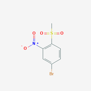 molecular formula C7H6BrNO4S B8493061 4-Bromo-2-nitrophenyl methyl sulfone 