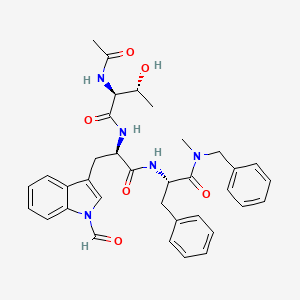 molecular formula C35H39N5O6 B8493079 Ac-Thr-D-Trp(CHO)-Phe-NMeBzl 