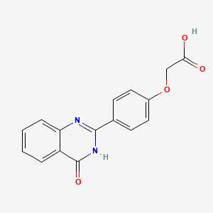 molecular formula C16H12N2O4 B8493095 2-[4-(4-Oxidanylidene-3h-Quinazolin-2-Yl)phenoxy]ethanoic Acid 