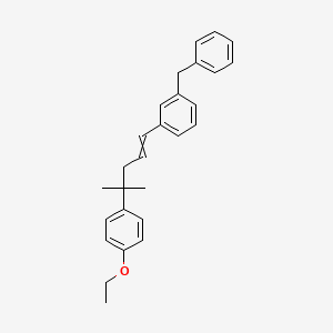 molecular formula C27H30O B8493127 1-Benzyl-3-[4-(4-ethoxyphenyl)-4-methylpent-1-en-1-yl]benzene CAS No. 89765-39-9