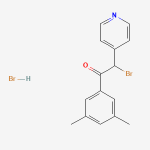 molecular formula C15H15Br2NO B8493206 2-Bromo-1-(3,5-dimethylphenyl)-2-(4-pyridyl)ethanone hydrocbromide 