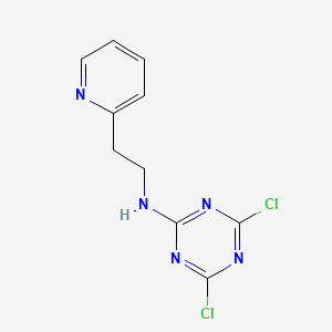 molecular formula C10H9Cl2N5 B8493242 4,6-dichloro-N-(2-(pyridin-2-yl)ethyl)-1,3,5-triazin-2-amine 