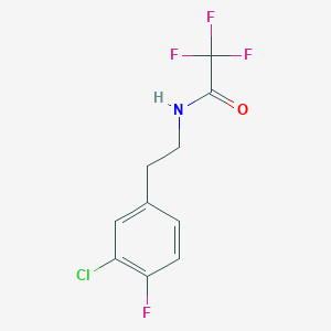 molecular formula C10H8ClF4NO B8493296 N-[2-(3-chloro-4-fluorophenyl)ethyl]-2,2,2-trifluoroacetamide 