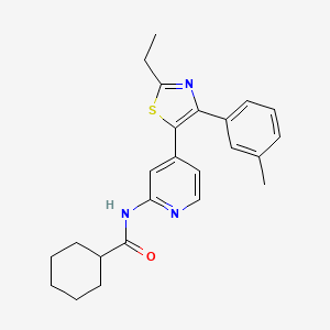 N-[4-[2-Ethyl-4-(3-methylphenyl)-1,3-thiazol-5-YL]-2-pyridyl]cyclohexanecarboxamide