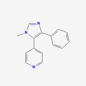 molecular formula C15H13N3 B8493337 1-Methyl-4-phenyl-5-[4-pyridyl]imidazole 