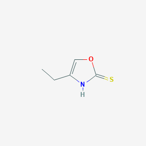 molecular formula C5H7NOS B8493354 4-Ethyl-2-thiono-4-oxazoline 