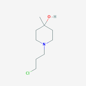 molecular formula C9H18ClNO B8493392 1-(3-Chloropropyl)-4-methylpiperidin-4-ol 