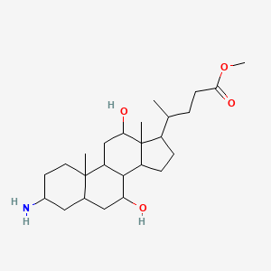 molecular formula C25H43NO4 B8493396 Methyl3beta-Amino-7alpha,12alpha-dihydroxy-5beta-cholan-24-oate 