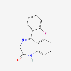 molecular formula C15H11FN2O B8493428 1,3-Dihydro-5-(2-fluorophenyl)-2H-1,4-benzodiazepin-2-one CAS No. 2648-01-3
