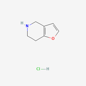 molecular formula C7H10ClNO B8493447 4,5,6,7-Tetrahydrofuro[3,2-c]pyridine hydrochloride 
