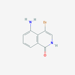 molecular formula C9H7BrN2O B8493509 1-Hydroxy-4-bromo-5-aminoisoquinoline 
