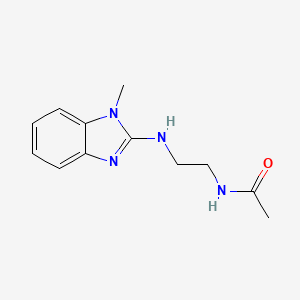 molecular formula C12H16N4O B8493527 N-[2-[(1-methyl-1H-benzimidazol-2-yl)amino]ethyl]acetamide 