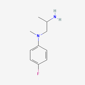molecular formula C10H15FN2 B8493535 2-(4-fluoro-N-methylanilino)-1-methylethylamine 