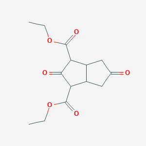molecular formula C14H18O6 B8493624 Diethyl 2,5-dioxooctahydropentalene-1,3-dicarboxylate CAS No. 62359-95-9