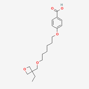 molecular formula C19H28O5 B8493641 4-({6-[(3-Ethyloxetan-3-YL)methoxy]hexyl}oxy)benzoic acid CAS No. 841268-19-7