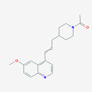 molecular formula C20H24N2O2 B8493683 4-[3-(1-Acetyl-4-piperidyl)-1-propenyl]-6-methoxyquinoline 