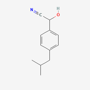 molecular formula C12H15NO B8493687 2-Hydroxy-2-(4-isobutylphenyl)acetonitrile 