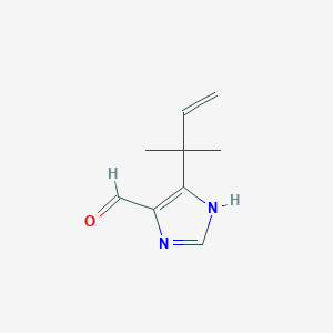 molecular formula C9H12N2O B8493753 5-(1,1-Dimethylallyl)-3H-imidazole-4-carbaldehyde 