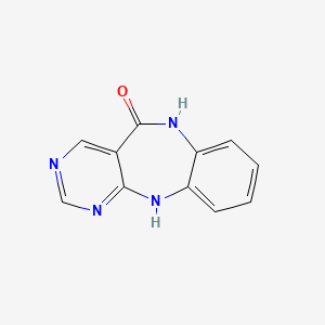 molecular formula C11H8N4O B8493773 5,6-Dihydropyrimido[4,5-b][1,5]benzodiazepin-5-one 
