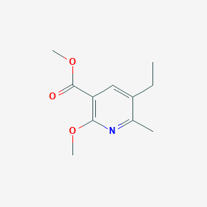 molecular formula C11H15NO3 B8493777 Methyl 2-methoxy-5-ethyl-6-methylnicotinate 
