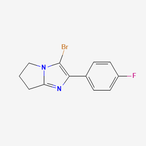 molecular formula C12H10BrFN2 B8493786 3-bromo-2-(4-fluorophenyl)-6,7-dihydro-5H-pyrrolo[1,2-a]imidazole 