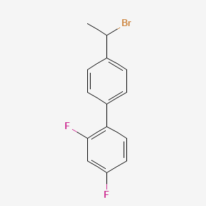 molecular formula C14H11BrF2 B8493802 4'-(1-Bromoethyl)-2,4-difluoro-1,1'-biphenyl CAS No. 62607-89-0