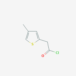 molecular formula C7H7ClOS B8493829 2-(4-Methylthiophen-2-yl)acetyl chloride 