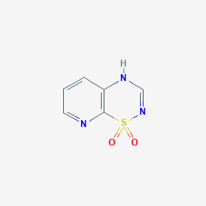 molecular formula C6H5N3O2S B8493846 4H-1-Thia-2,4,8-triazanaphthalene 1,1-dioxide 