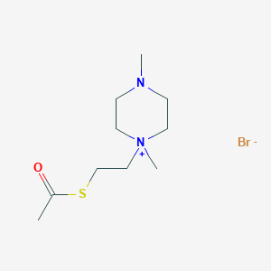 molecular formula C10H21BrN2OS B8493860 1-[2-(Acetylsulfanyl)ethyl]-1,4-dimethylpiperazin-1-ium bromide CAS No. 89329-38-4