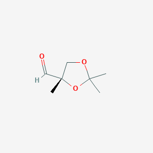 molecular formula C7H12O3 B8493880 (S)-2,2,4-trimethyl-1,3-dioxolane-4-carbaldehyde 