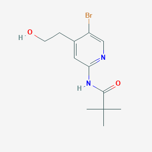 N-[5-bromo-4-(2-hydroxyethyl)pyridin-2-yl]-2,2-dimethylpropanamide