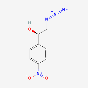 molecular formula C8H8N4O3 B8493930 (R)-1-Para-nitro-phenyl-2-azido-ethanol 