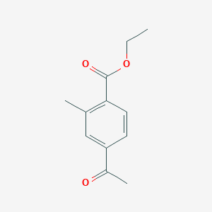 molecular formula C12H14O3 B8493947 Ethyl 4-acetyl-2-methylbenzoate 