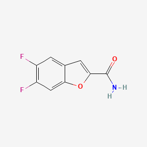 molecular formula C9H5F2NO2 B8493982 5,6-Difluorobenzofuran-2-carboxamide 