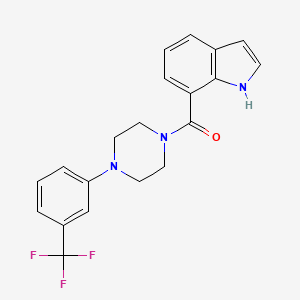 molecular formula C20H18F3N3O B8493984 Piperazine,1-(1h-indol-7-ylcarbonyl)-4-[3-(trifluoromethyl)phenyl]- 
