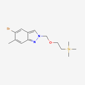 molecular formula C14H21BrN2OSi B8494021 5-Bromo-6-methyl-2-((2-(trimethylsilyl)ethoxy)methyl)-2H-indazole 