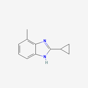 molecular formula C11H12N2 B8494028 2-Cyclopropyl-4-methyl-1H-benzoimidazole 