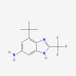 molecular formula C12H14F3N3 B8494044 4-tert-Butyl-2-(trifluoromethyl)-1H-benzimidazol-6-amine CAS No. 60168-02-7