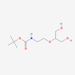 molecular formula C10H21NO5 B8494057 Tert-butyl 2-(1,3-dihydroxypropan-2-yloxy)ethylcarbamate 