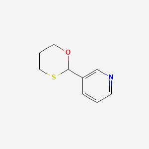 molecular formula C9H11NOS B8494100 2-(Pyrid-3-yl)-1,3-oxathiane 