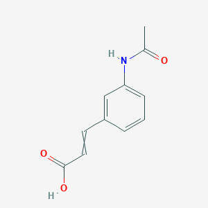molecular formula C11H11NO3 B8494248 3-(3-Acetamidophenyl)prop-2-enoic acid CAS No. 32862-98-9